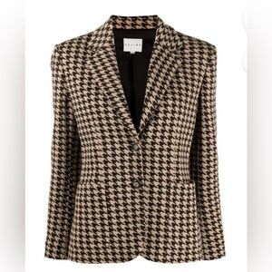 Celine Women's Houndstooth Wool Blazer